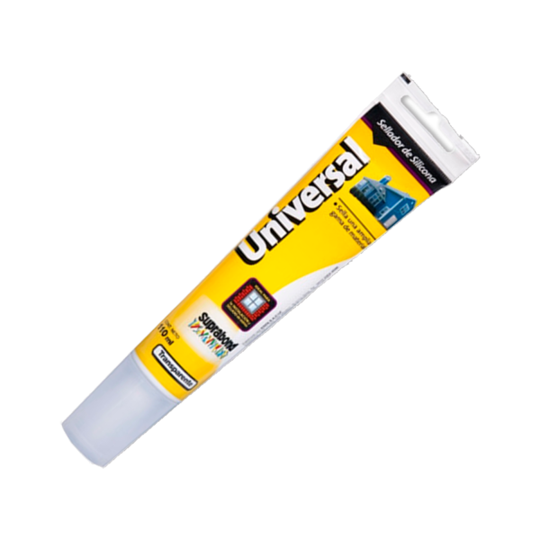 Sellador Silicona Universal 110ml Transparente Pomo Suprabond