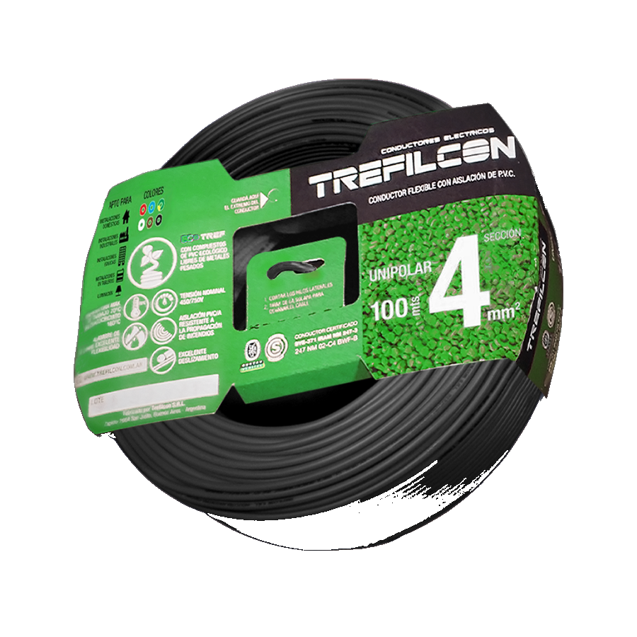 product-417-725-1 Cable Unipolar 1 x 4mm x 100m Negro Trefilcon - Imagen 1