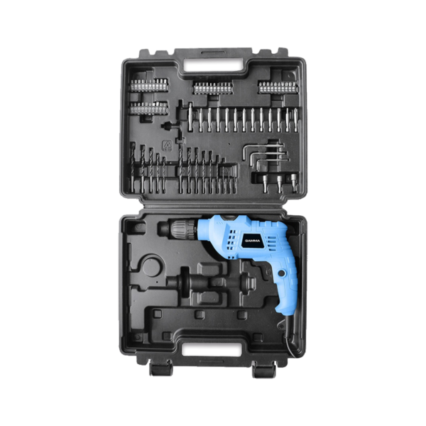 Taladro Percutor 650W 10mm en Kit Gamma G1905KAR