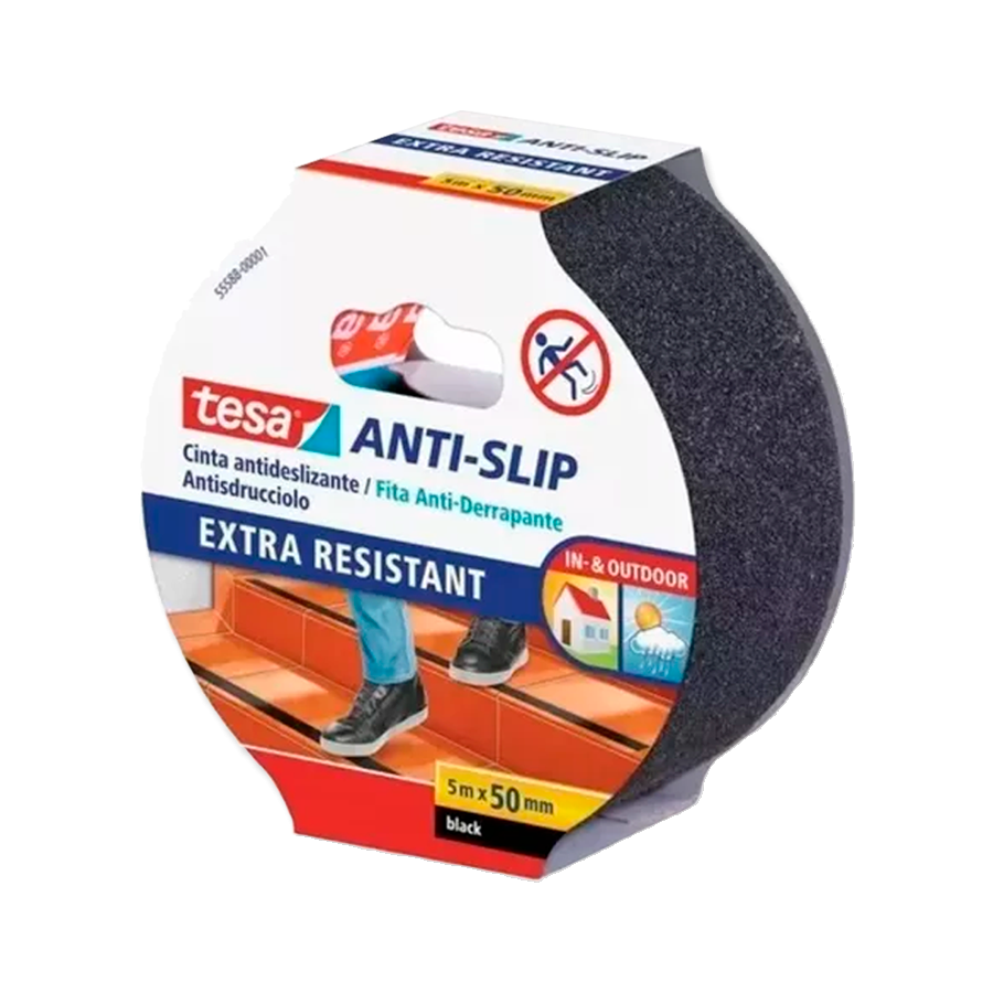 product-840-1564-1 Cinta Antideslizante Industrial 50mm x 5m Negra Tesa - Imagen 1
