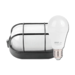 Tortuga Oval Negra Con Lámpara De 13W Luz Día Sica