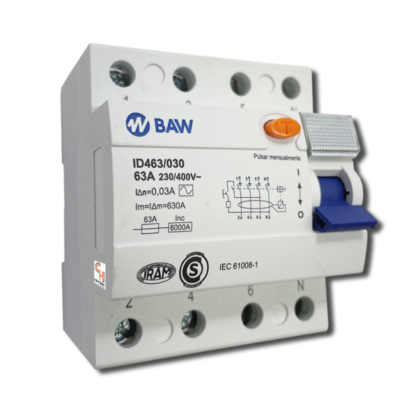 Disyuntor Interruptor Diferencial 63A BAW ID463/030