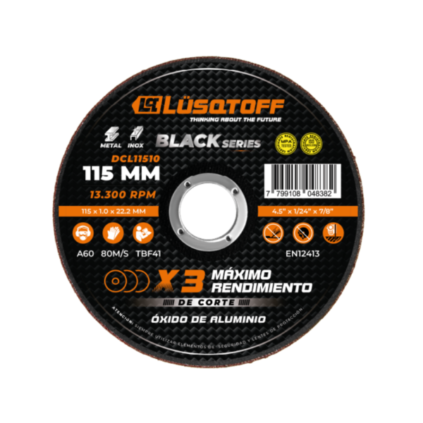 Disco De Corte Para Acero Inoxidable 115mm Lusqtoff DCL11510