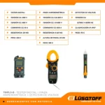 Tester Digital + Pinza Amperométrica + Detector De Voltaje Lusqtoff TDPL3-8 - Imagen 4