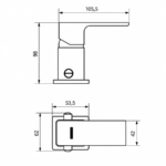 Grifería De Bidet Monocomando Con Transferencia Negro Piazza 10404NE