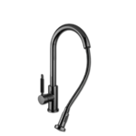 Grifería Cocina Mesada Acero Inox. con Rociador Grafito Piazza GOURMET - Imagen 3