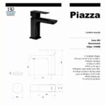 Lavatorio Arq Mesada Monocomando Piazza Negro 10400NE - Imagen 4