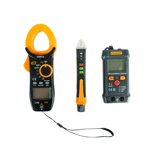 Tester Digital + Pinza Amperométrica + Detector De Voltaje Lusqtoff TDPL3-8