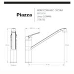 Griferia Cocina Mesada Alta Monocomando Piazza DOMANI - Imagen 3