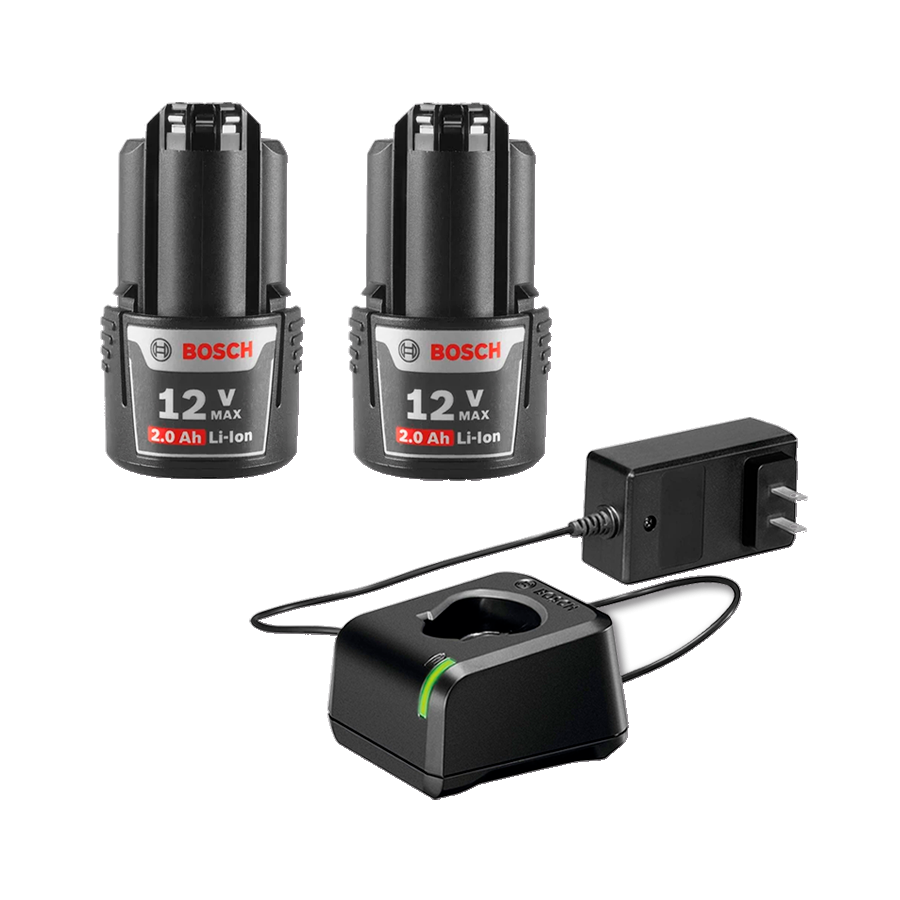 accesorios-bosch-starter-kit-12v-2ah Kit Baterías y Cargador Bosch 2 X GBA 12V 2.0AH + GAL 12V-20 AR