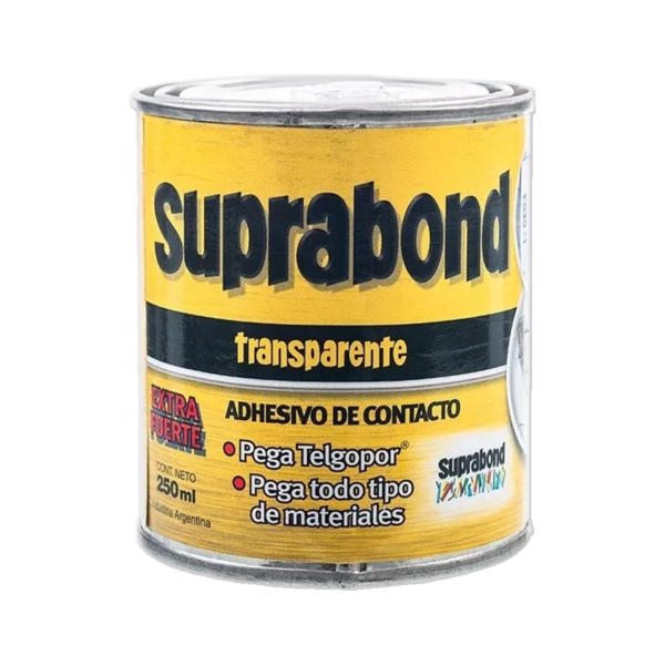 Adhesivo de Contacto 250ml Transparente Lata Suprabond