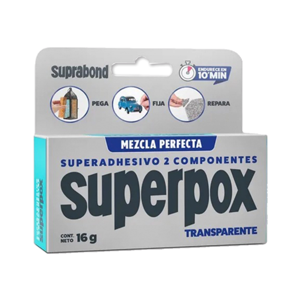 Adhesivo Epoxi Superpox 16g Transparente Suprabond