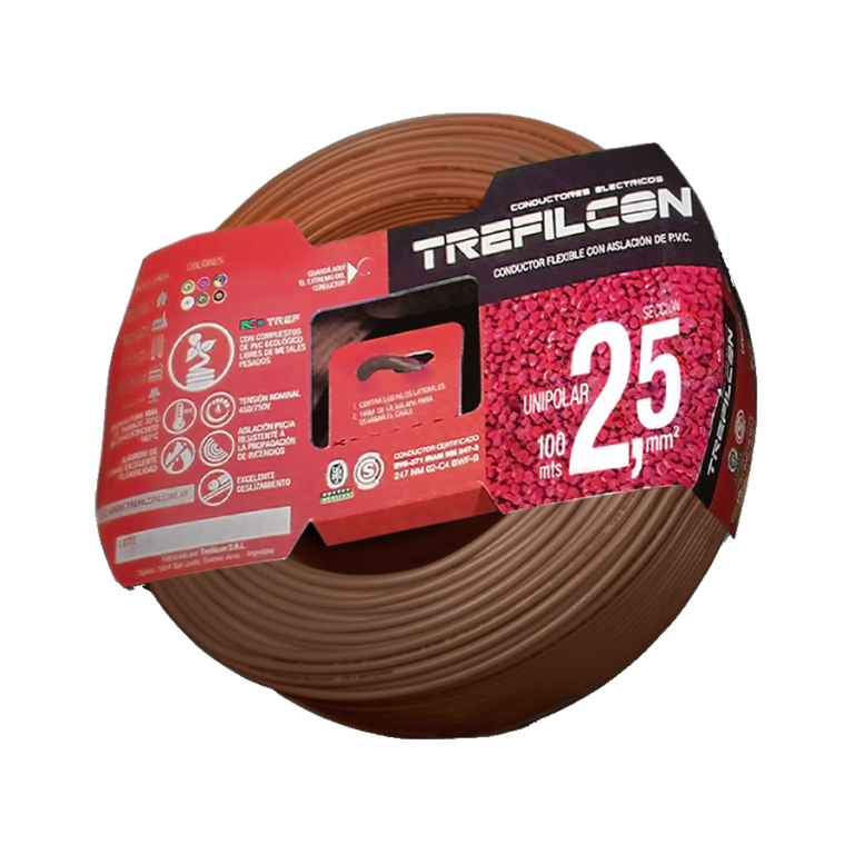 Cable Unipolar 1 x 2,5mm x 100m Marrón Trefilcon