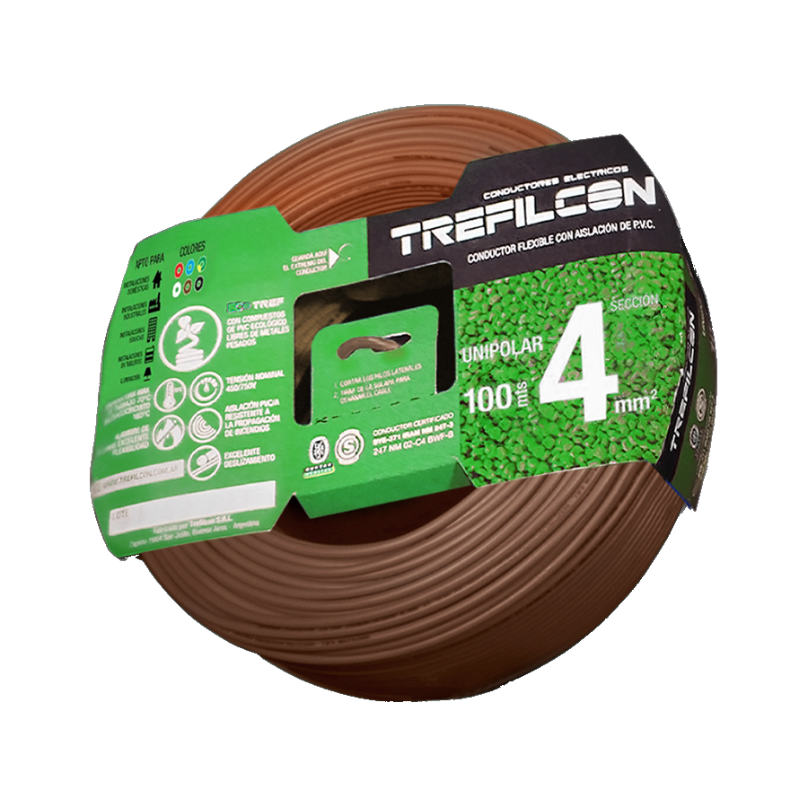 cable-unipolar-trefilcon-rx100404 Cable Unipolar 1 x 4mm x 100m Marrón Trefilcon - Image 1