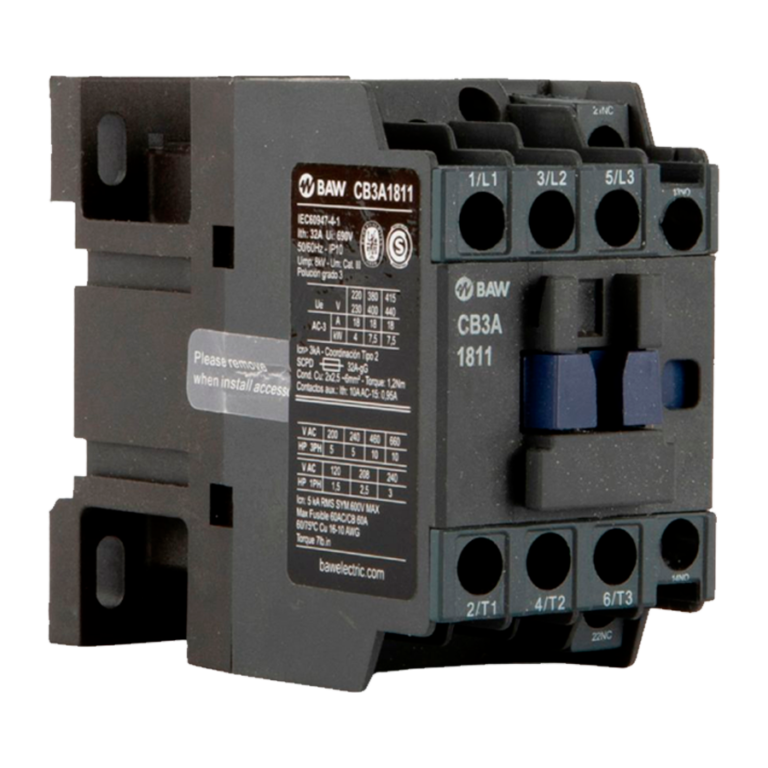 Contactor Tripolar de 18A BAW CB3A1811M7
