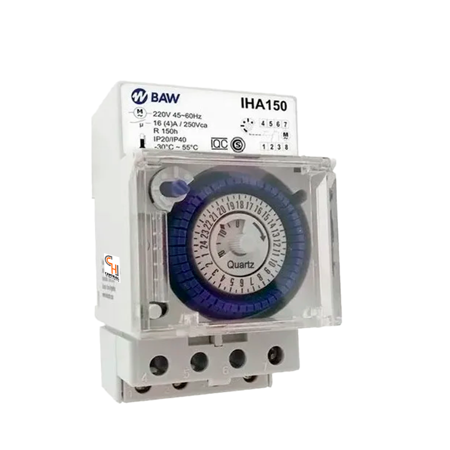interruptores-enchufes-fichas-baw-iha-150 Interruptor Horario Mecanico BAW IHA-150 - Image 1