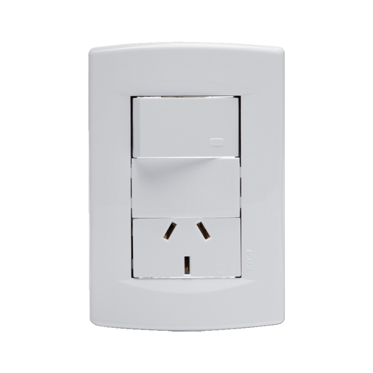 Interruptor 1 Punto y Tomacorriente 10Amp Sica