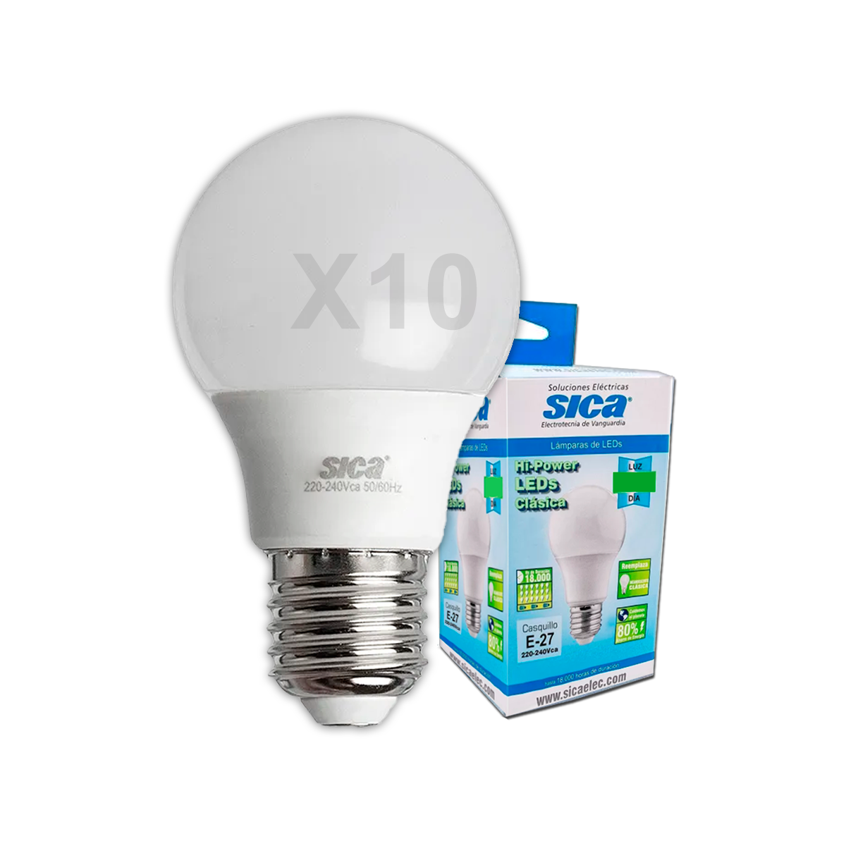lamparas-sica-911593 Lámpara LED 15W Clasica Luz Fria Sica - Image 1