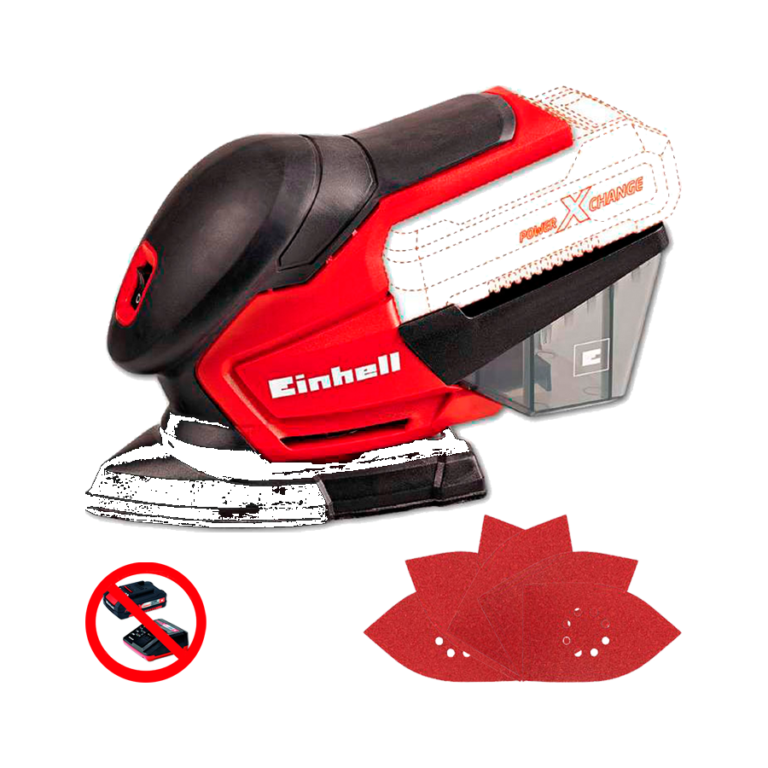 Lijadora Orbital Inalámbrica Einhell TE-OS 18/150 Li Solo