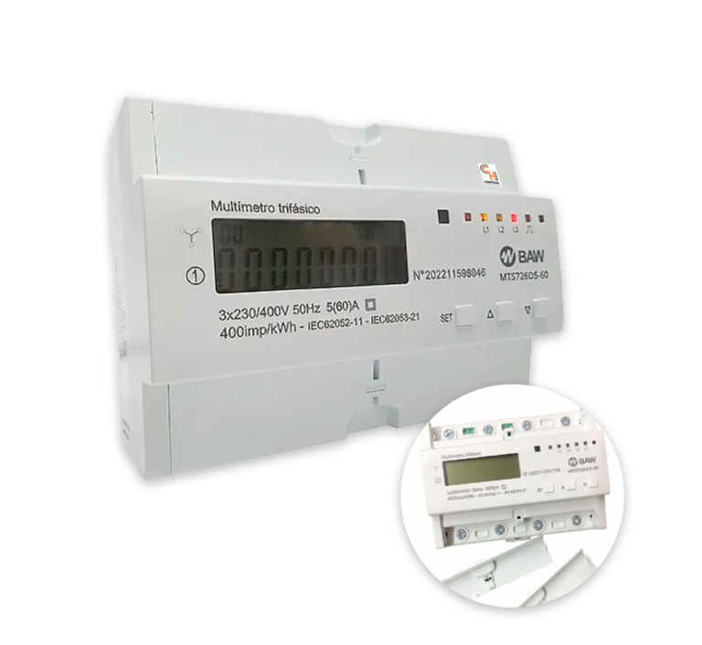 Multímetro Trifásico C/Registro De Kwh MTS726D5-60 BAW