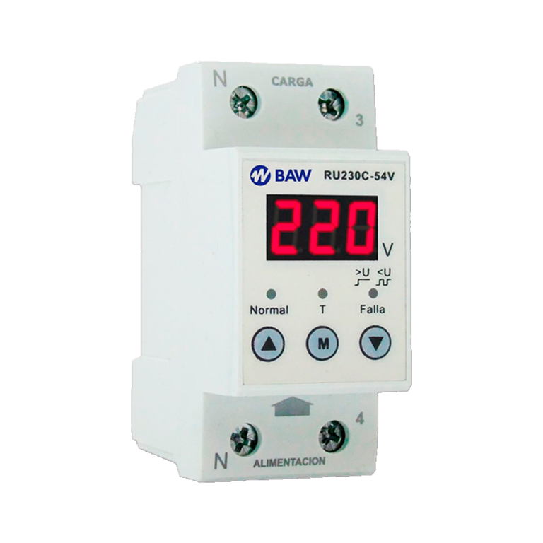 Protector Digital de Tensión Monofásica Baw RU230C-54V
