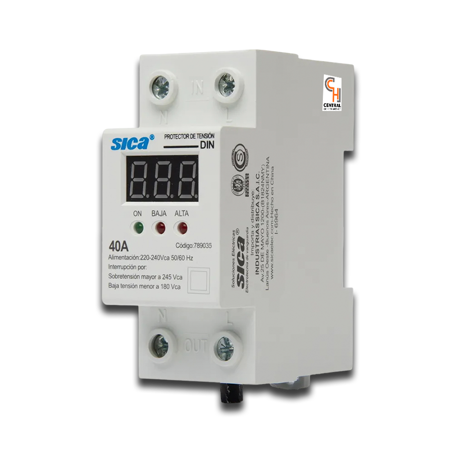 protecciones-sica-789035 Protector De Tensión DIN 40 Amp. Sica - Image 1