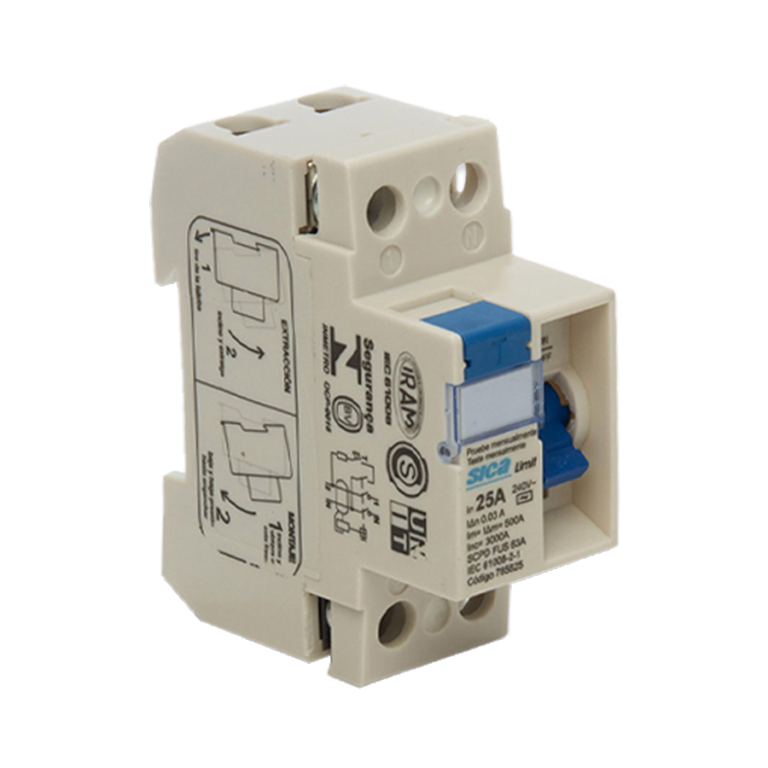Disyuntor Interruptor Diferencial Bipolar 25Amp Sica