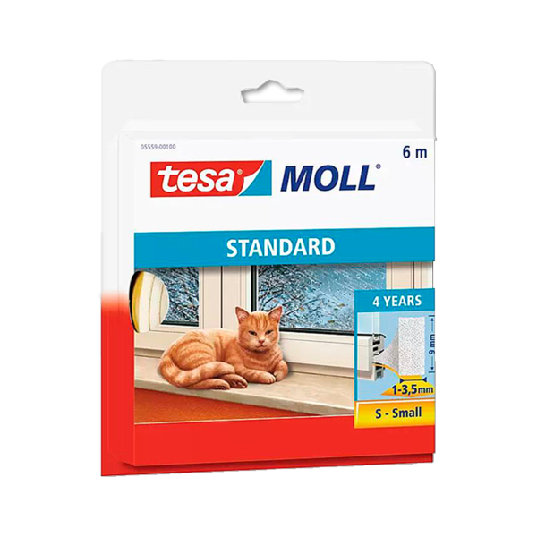 Burlete Autoadhesivo Standard Blanco Tesa