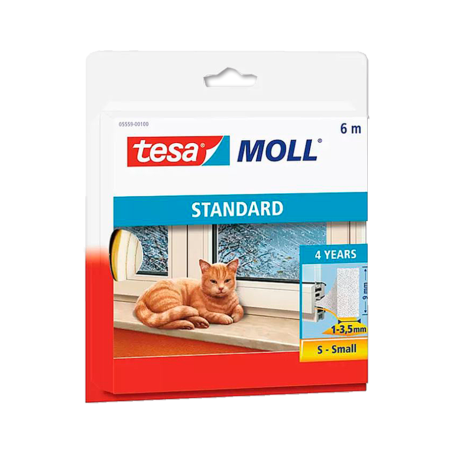 zocalos-y-topes-tesa-05559-00100-00 Burlete Autoadhesivo Standard Blanco Tesa
