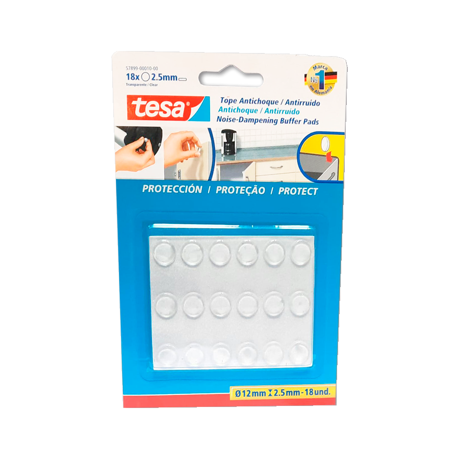 zocalos-y-topes-tesa-57899-00010-00 Tope Anti-Ruido Circular 12mm x 18 u. Tesa